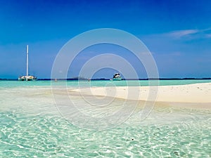 Tropical beach at archipelago Los Roques, Venezuela