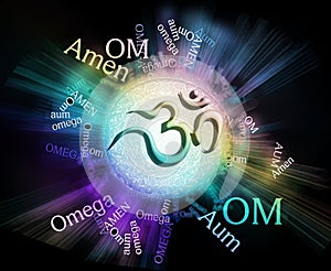 Om, Amen, Aum letters