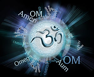 Om, Amen, Aum letters