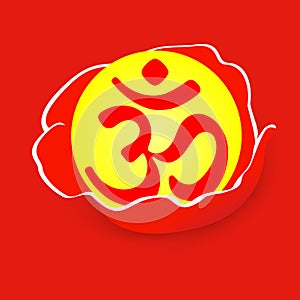 Om or Aum Indian sacred sound. The symbol of the divine triad of Brahma, Vishnu and Shiva. The sign of the ancient mantra