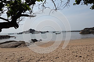 Om Beach at Gokarna - Arabian sea - Indian beach holiday