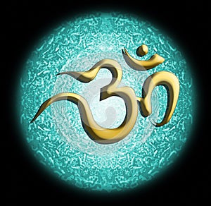 Om circle Mandala, Cosmic Background