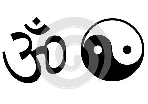 Om, Yin and Yang Symbols