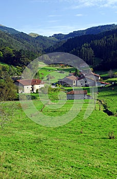 Oma neighborhood in the Urdaibai Biosphere Reserve. Basque Country. Spain photo