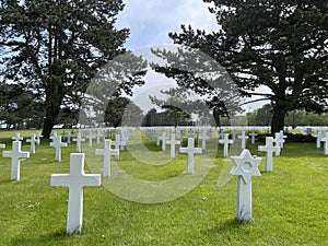 Omaha Beach American Cemetery in Colleville-sur-Mer, Normandy, France