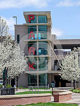 omaha nebraska city scenes, rivefront and modern buildings