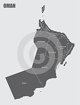 Oman administrative map