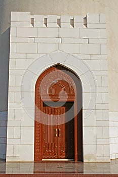 Oman, architecture representing a wooden doorway