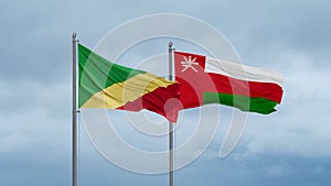 Oman and Congo-Brazzaville flag