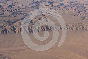 Oman desert, aereal view.
