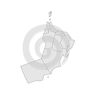 Oman editable vector political map EPS