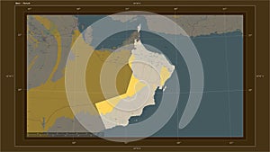 Oman highlighted - composition. Topo French