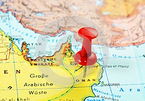 Oman map pin photo