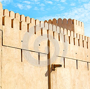 in oman muscat the old defensive fort battlesment sky a