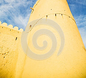 in oman muscat the old defensive fort battlesment sky a