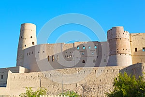 in oman muscat the old defensive fort battlesment sky a