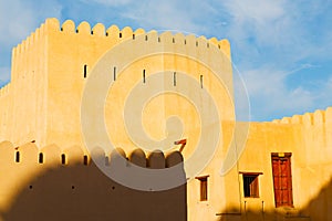 in oman muscat the old defensive fort battlesment sky a