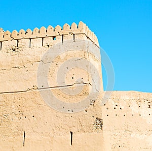 in oman muscat the old defensive fort battlesment sky a