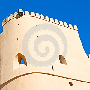 in oman muscat the old defensive fort battlesment sky a