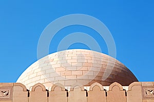 in oman muscat the old mosque minaret and religion in clear sky