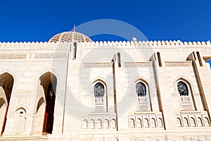 in oman muscat the old mosque minaret and religion in clear sky