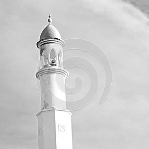 in oman muscat the old mosque minaret and religion in clear sky