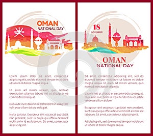 Oman National Day 18 November Vector Illustration