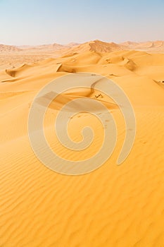 in oman old desert rub al khali and dune photo