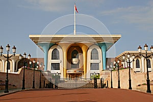 Oman, Palace of sultan Al Qaboos in Muscat