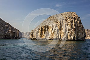 Oman sea view, mountain fjords, Khasab