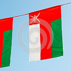 Oman waving flag