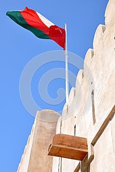 Omani Flag Atop Khasab Fort