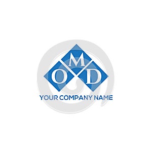 OMD letter logo design on WHITE background. OMD creative initials letter logo concept