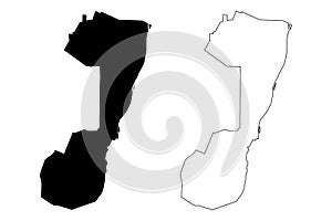 Omdurman City Republic of the Sudan, Khartoum State map vector illustration, scribble sketch City of Omdurman map photo