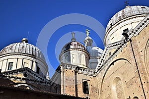 Ome domes of the great church of Santa Giustina in Padua