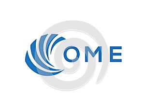 OME letter logo design on white background. OME creative circle letter logo concept.