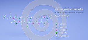 omecamtiv mecarbil molecule, molecular structures, cardiac-specific myosin activator, 3d model, Structural Chemical Formula and photo