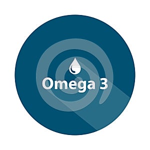 omega 3 badge on white