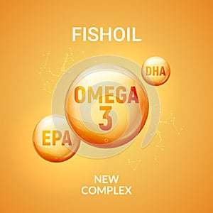 Omega 3 fatty vitamin oil. Fat acid gold capsule fish oil omega 3, 6, 9