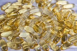 Omega 3 pills. Cod liver oil. Fish oil pills
