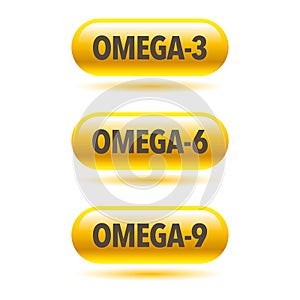 Omega 3 Source vector round badge logo icon