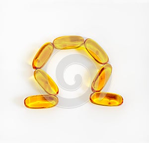 Omega essential oil symbol