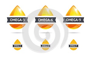 Omega Fatty Acids Icons photo