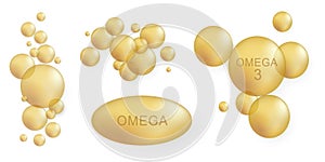 Omega 3 Fish oil bottle pill capsule softgel pills photo