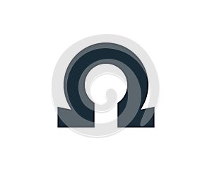 Omega Icon Vector Logo Template Illustration Design
