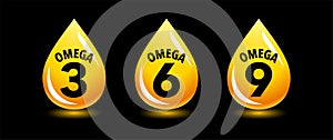 Omega 3 Source vector round badge logo icon