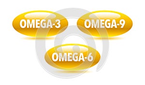 Omega 3 Source vector round badge logo icon