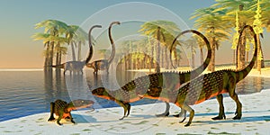 Omeisaurus Dinosaur Pond photo