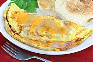 Omelet with Ham and Cheese