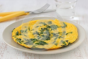 Omelet with spinach